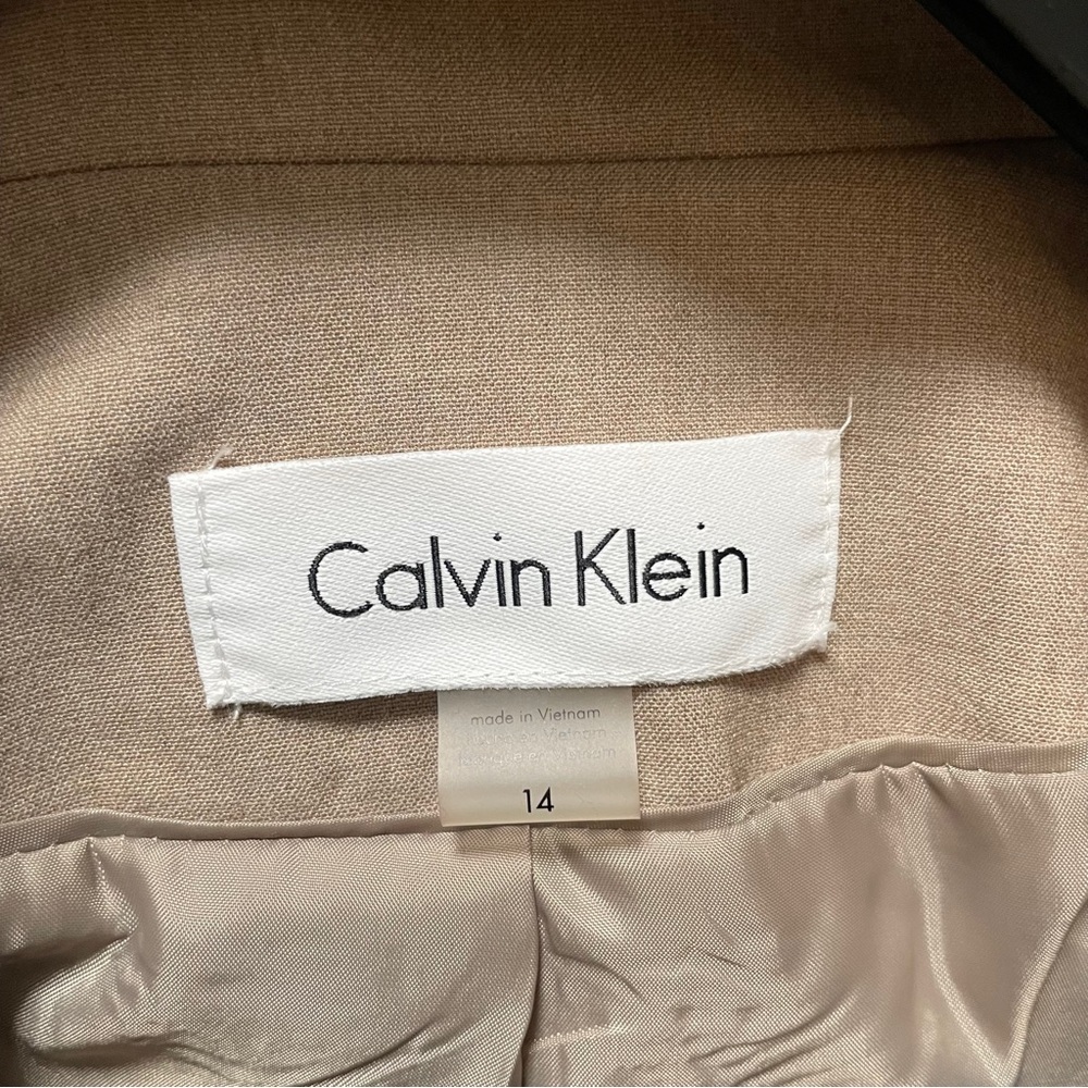 Calvin Klein Women's Beige Blazer - Picture 2 of 6